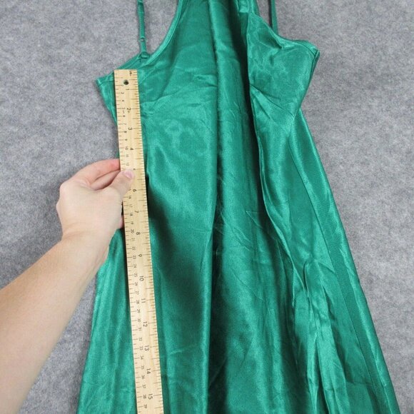 J.Crew Slip Maxi Dress Luster Crepe Elegant Collection 4 Festive Satin Green 280 - Picture 12 of 14